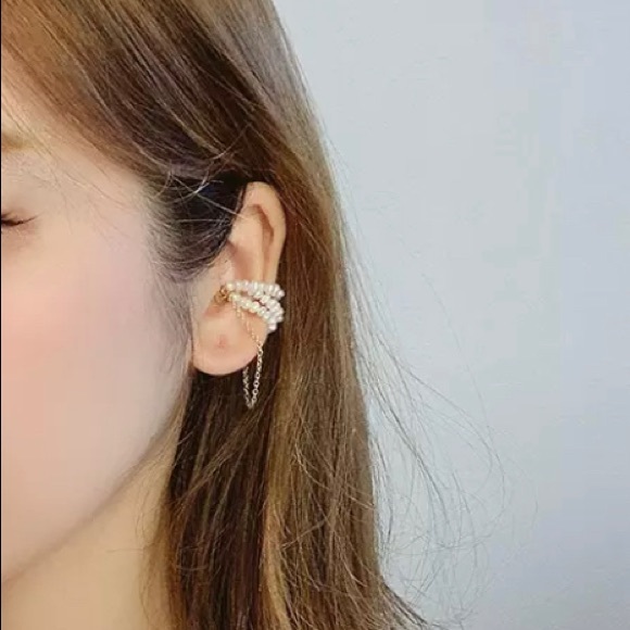 Beautiful Faux Pearl Magnetic Ear Cuff Earring Accessory Jewelry - Picture 1 of 4